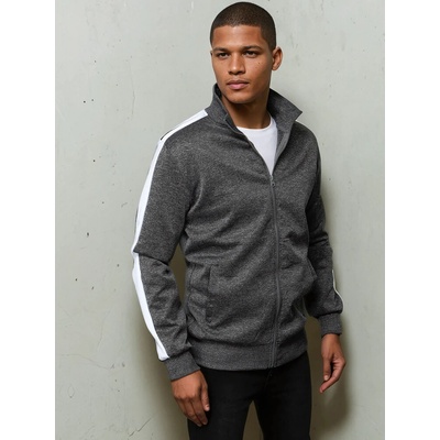 BASIC mikina NA ZIPS BX5563 TMAVOSIVÁ