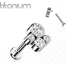 Šperky4U piercing do brady ucha titan TIT1188C-1206