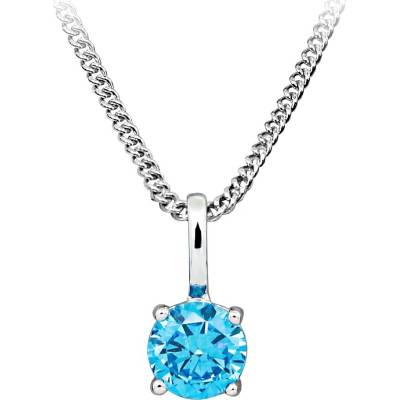 Silver Cat Strieborný náhrdelník so syntetickým spinelom SC669