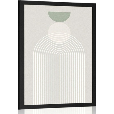 Plakát stylová duha s půlkruhem Mid-Century - 40x60 no frame