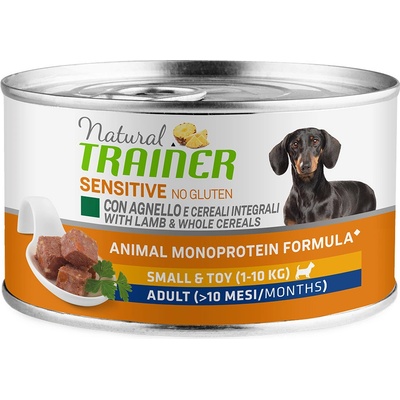 Natural Trainer Sensitive No Gluten Small a Toy Adult jehněčí a celozrnné obiloviny 12 x 150 g