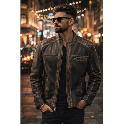 Max Original Leather Pánska kožená bunda 5032 ruboff