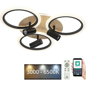 NEDES Led регулируемо таванно осветително тяло led/70w/230v 3000-6500k черно/кафяво + (nd4054)