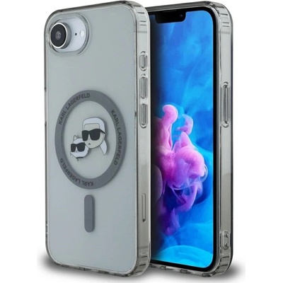 KARL LAGERFELD Калъф Karl Lagerfeld IML Metal Karl & Choupette Heads MagSafe iPhone 16e - черен (3666339454227)