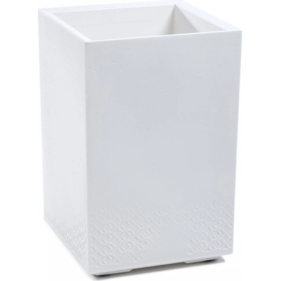 Harasim Plastový květináč Karo eco recycled beton 400x400x600 mm bílý