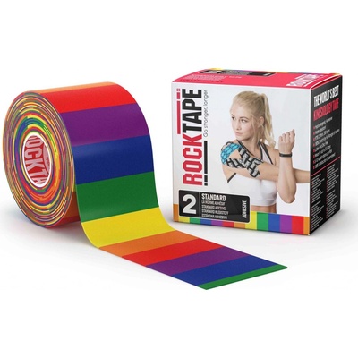 RockTape kineziologický tejp design duha 5 cm x 5 m