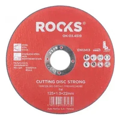 Rooks Rezný kotúč 125 x 22.2 x 1 mm OK-03.4519
