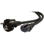 Goobay щепсел CEE 7/7 - C15 M/F захранващ кабел 2m черен 120 C 93277 (93277)