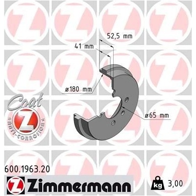 Brzdový buben ZIMMERMANN 600.1963.20 – Sleviste.cz