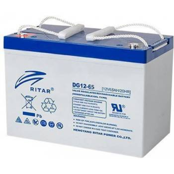 Ritar Оловна гелова батерия RITAR (DG12-65), 12V, 65Ah, 350 х 167 х 182 mm. F5-M8 - F11-M6 (RITAR-DG12-65)