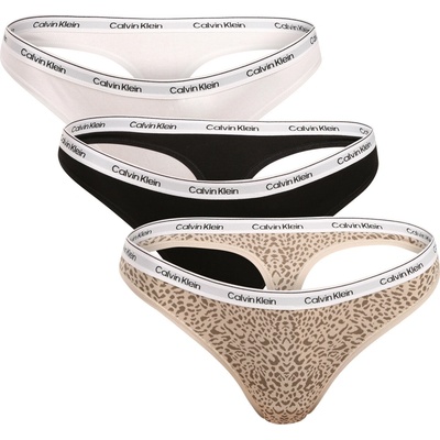 Calvin Klein 3PACK dámske tangá viacfarebná (QD5209 3RN)