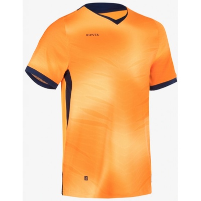 Kipsta Futbalový dres CLR s krátkym rukávom oranžovo modrý oranžová