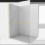 Mexen Kioto+ L душ екран с рафт Walk-in 55 x 200 cm, прозрачен, златист матов - 800-055-123-55-00 (800-055-123-55-00)