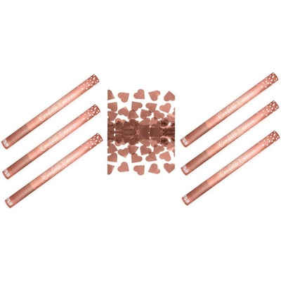 Konfety Párty 60 cm RUŽOVO ZLATÉ ROSE GOLD METALICKÉ SRDCE
