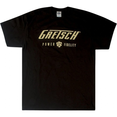 Gretsch tričko Power & Fidelity Logo čierne