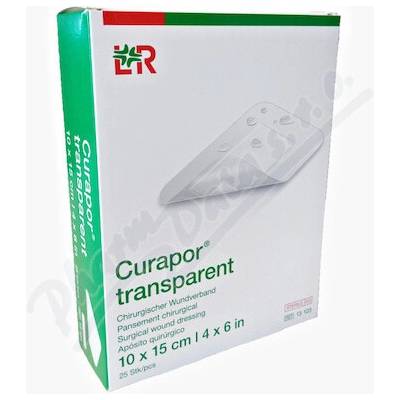Náplast Curapor Transparent steril.10x15 cm/25 ks