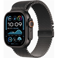 Apple Watch Ultra 2 49 mm čierny titán s čiernym titánovým milánskym ťahom M MX5U3CS/A