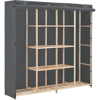 Image 1 of vidaXL Гардероб, сив, 173x40x170 см, текстил (248199)