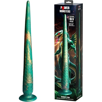 Power Monsters Verdant Titan dildo ve tvaru ocasu draka