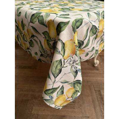 Hortensias Home Obdélníkový/Čtvercový ubrus Lemon Linen 260x140 cm
