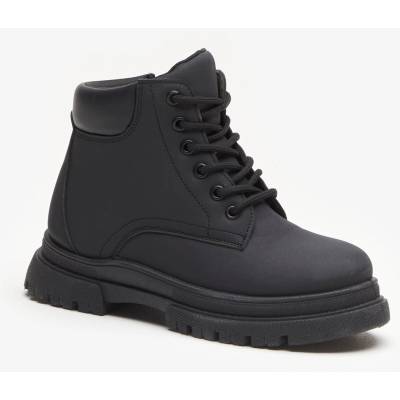 Be You Lace Up Chunky Sole Boot - Black