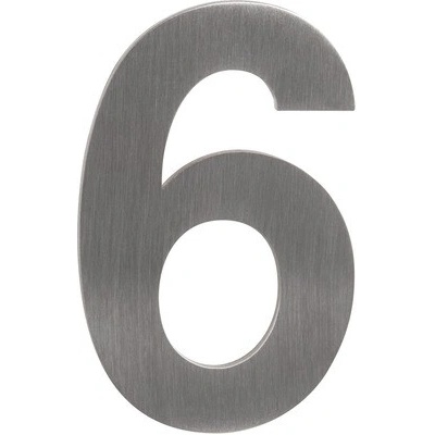 "Číslo ""6"", 50 mm, samolepiaci, nerez"