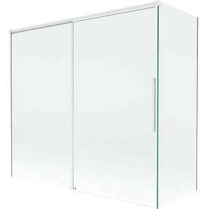 Mexen Rox вана параван с две крила плъзгащ се 170 + 70 x 150 cm, прозрачен, бял - 8C9-170-070-20-00 (8C9-170-070-20-00)