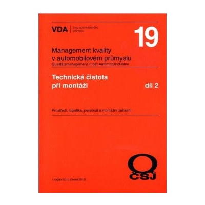 VDA 19.2 - Technická čistota při montáži