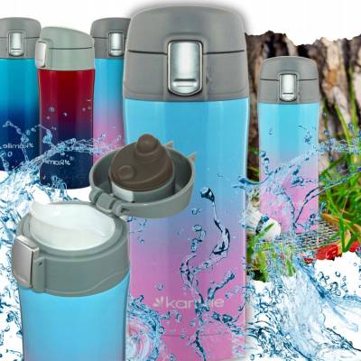 Kamille Termohrnek nerezová ocel růžová modrá 450 ml
