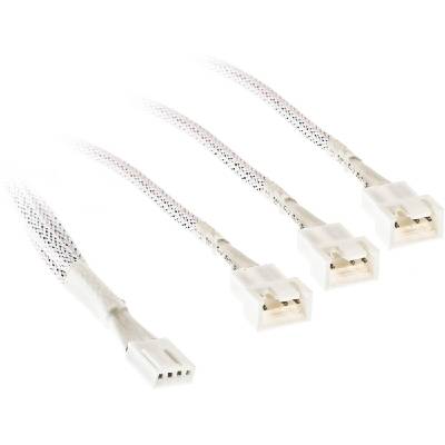 Кабел Kolink PWM 1-3 Сплитер - 35 cm, оплетен, Бял (ZUAD-1632)
