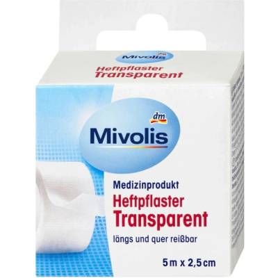 Mivolis Transparentní fixační náplast 5 m × 2,5 cm