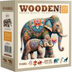 Wooden City Дървен пъзел Wooden City, 250 части - Слонове (HE 0313-L)