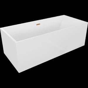 Mexen Vigo свободностояща вана 178, 5 x 80 см, бяла, преливане четкана мед - 51251788000-65 (51251788000-65)