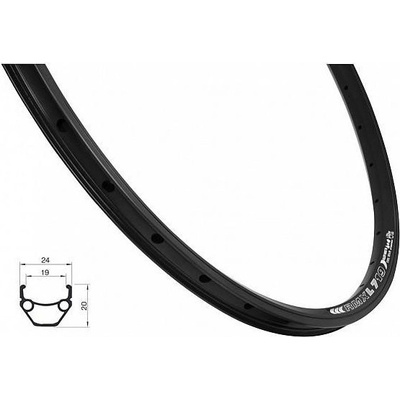ráfek Dragon 622x19 černý 32děr DISC