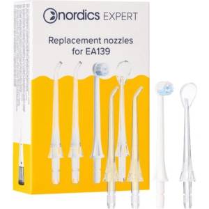 NORDICS Накрайници за безжичен зъбен душ Nordics ЕА139W , Nordics EA139B , 4 броя (REPLNORD139)