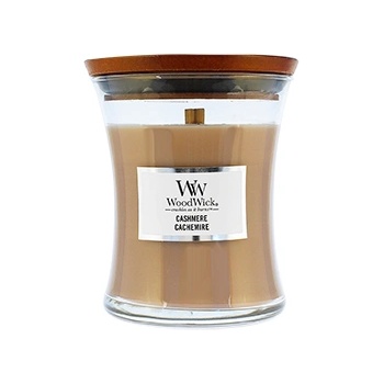 WoodWick Sklo malé/Cashmere ароматна свещ с дървен фитил 85 гр