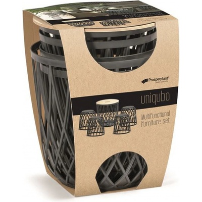 Prosperplast UNIQUBO set 4+1 univerzálních košů antracit – Zboží Dáma