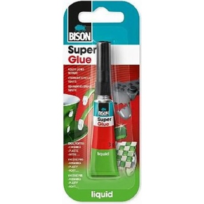 Lepidlo Bison Super Glue Liquid, 3 g, balení 12 ks