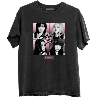 Blackpink tričko Shut Down Photo Grid čierne