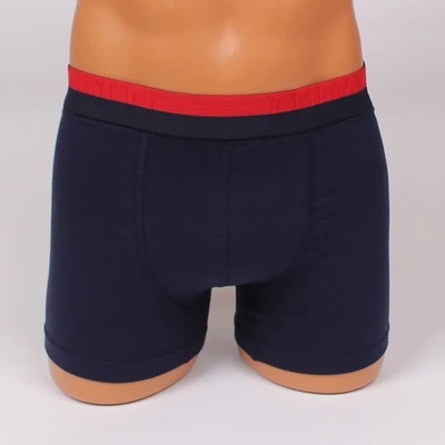 Тъмносин мъжки боксер с червена лента