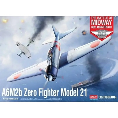 Academy Японски палубен изтребител A6M2b Zero FIGHTER MOD. 21 BATTLE" м. 1/48 (12352)