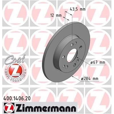 Brzdový kotúč ZIMMERMANN 400.1406.20