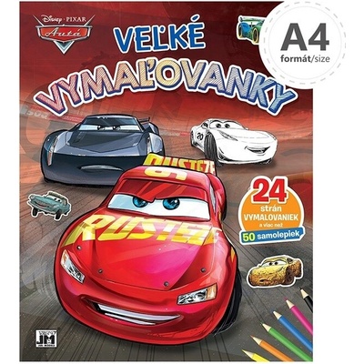 Jiri Models 3395-8 Autá veľké vymaľovanky 24 strán vymaľovaniek 50 samolepiek