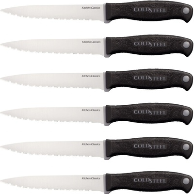 Cold Steel 59 ksS6Z set steakových nožov 11 7 cm čierne 6 ks