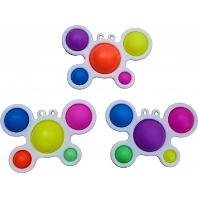 Simple Dimple Pop it Butterfly 6 pops Bílá