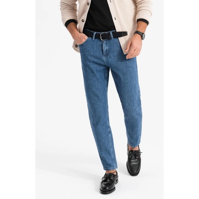 Ombre Marbled men's denim pants dark blue