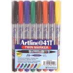 Artline Маркер 041T 2-в-1 8-бр. комплект (EK-041T/8W)