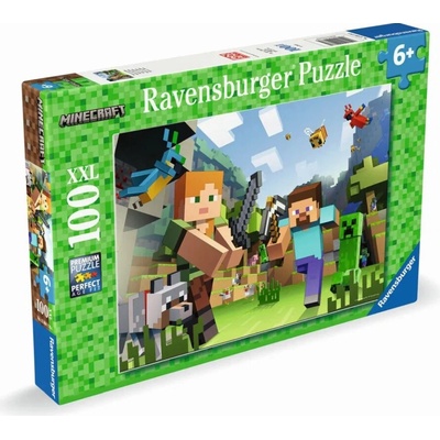 Minecraft Alex Steve A 100 dílků