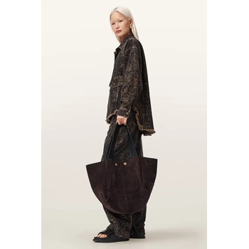 AllSaints шопинг чанта дамска от велур ROSALIE (W715XD)