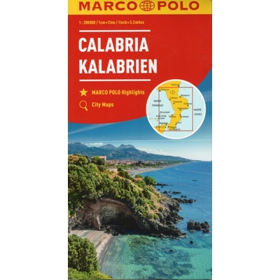 MARCO POLO Karte Kalabrien 1:200 000. Calabria. Calabre